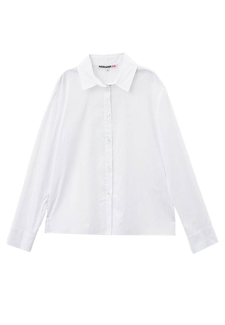 Camicia bambina Patrizia Pepe bianca in cotone