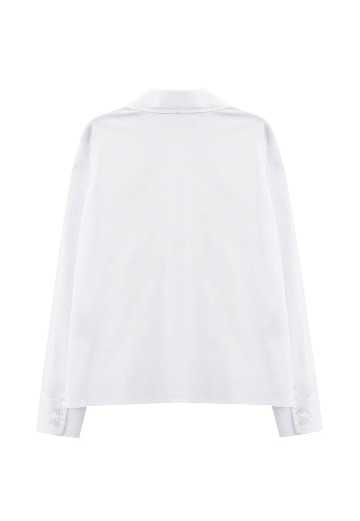 Camicia bambina Patrizia Pepe bianca in cotone