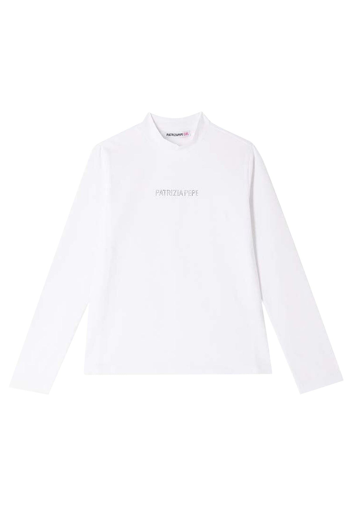 T-shirt bambina Patrizia Pepe bianca in cotone | ViaMonte Shop