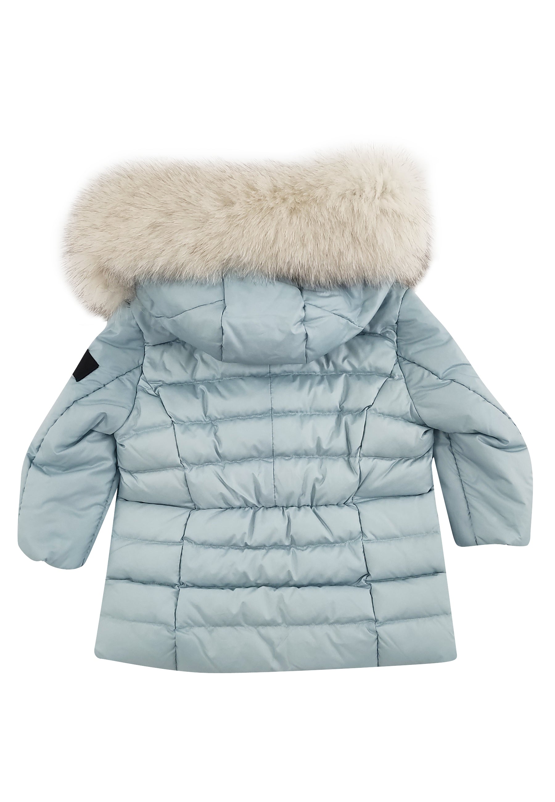 Giubbino neonata Peuterey Seriola mx fox fur baby celeste in tessuto tecnico