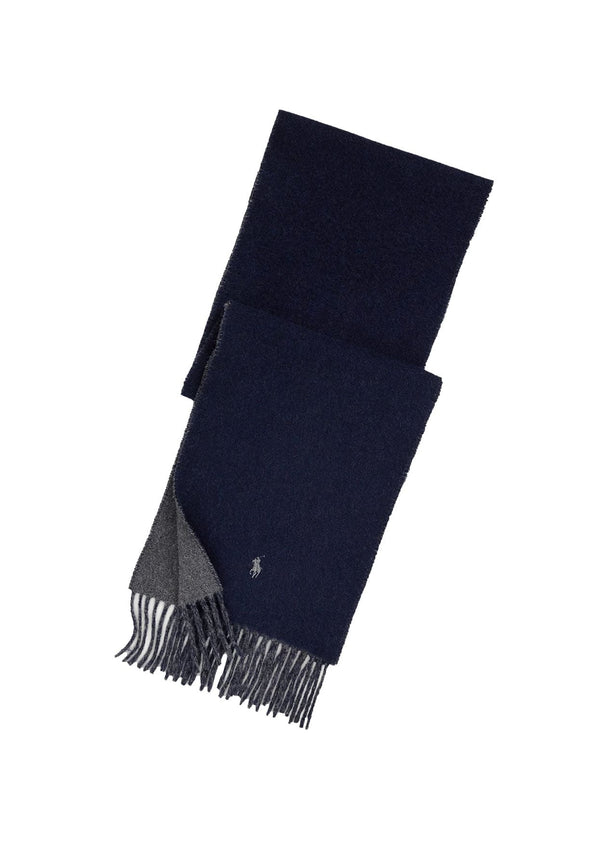 Sciarpa unisex blu Ralph Lauren in misto lana