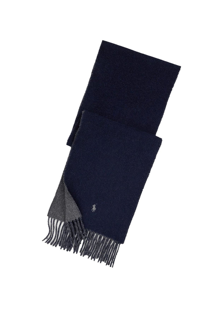 Sciarpa unisex blu Ralph Lauren in misto lana
