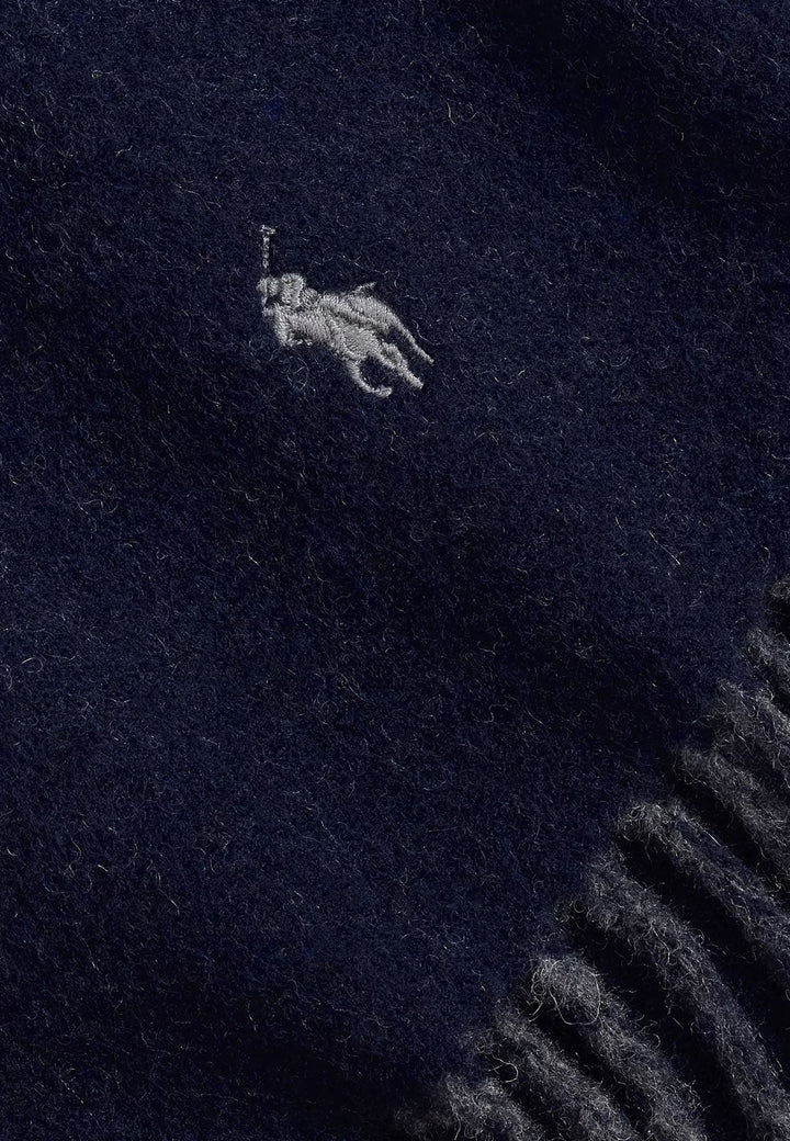 Sciarpa unisex blu Ralph Lauren in misto lana