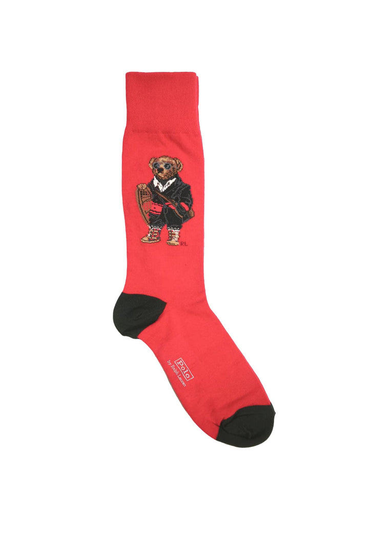Calza rossa Ralph Lauren in cotone