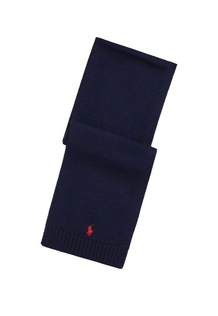 Sciarpa blu unisex Ralph Lauren in lana