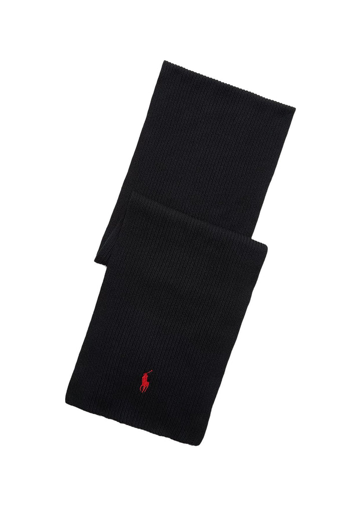 Sciarpa nera unisex Ralph Lauren in lana