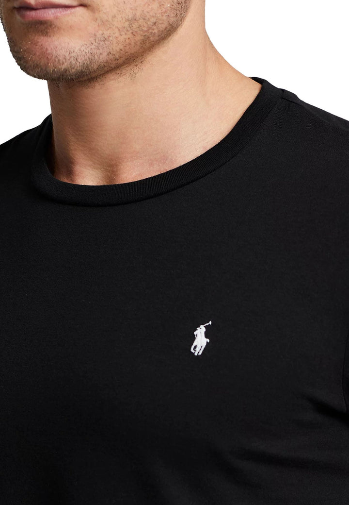 T-shirt Ralph Lauren nera unisex in cotone