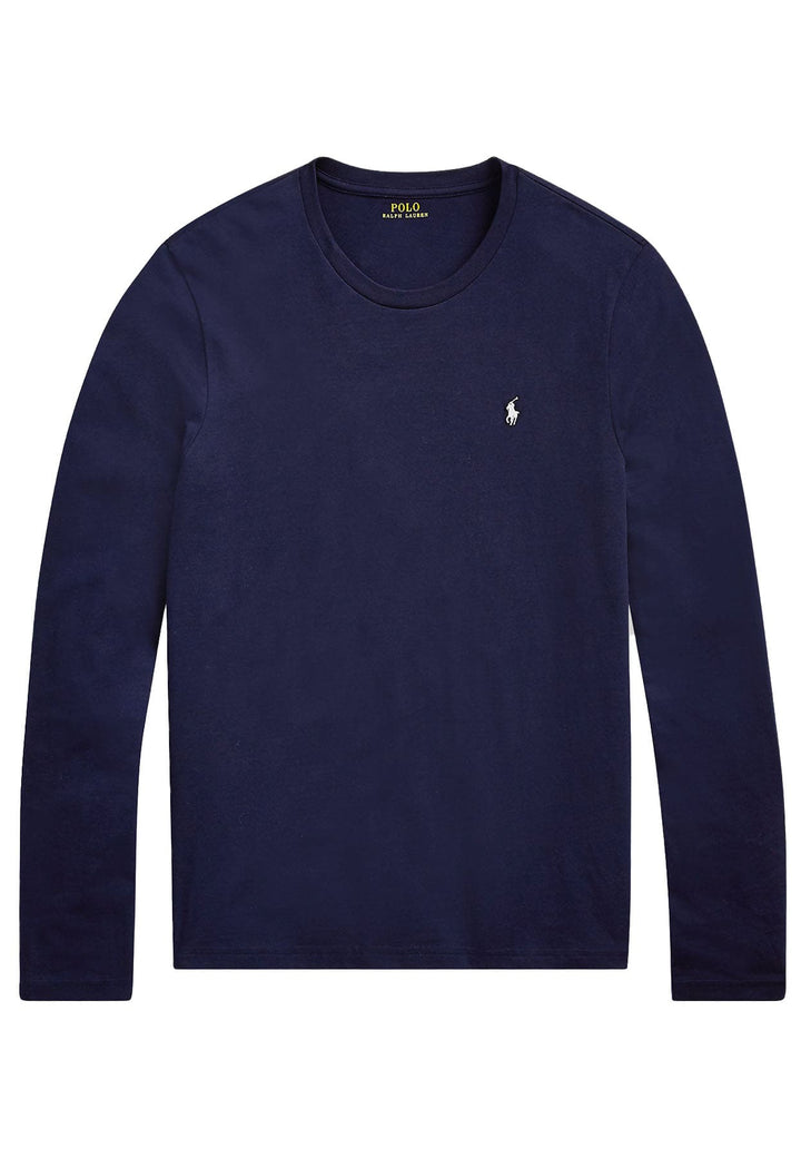 T-shirt manica lunga Ralph Lauren blu unisex in cotone