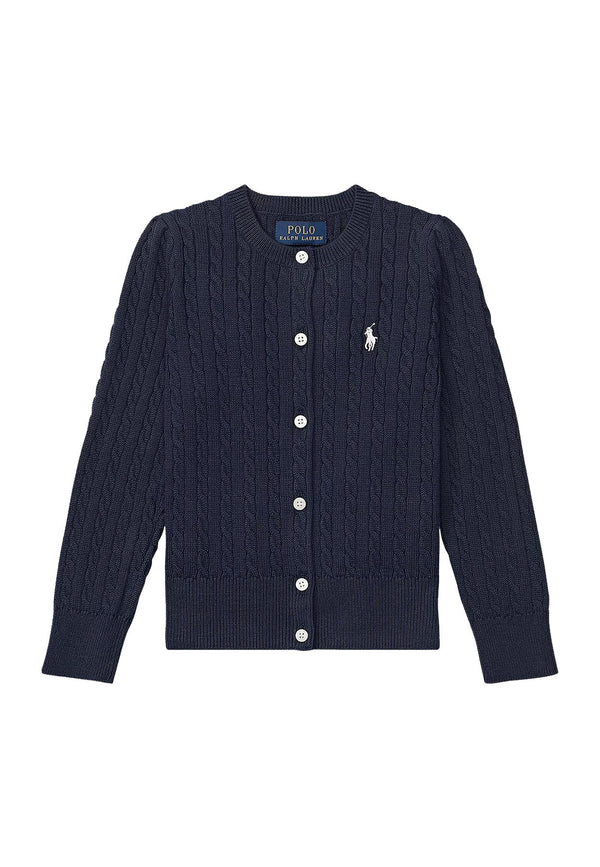 Cardigan neonata Ralph Lauren blu in cotone