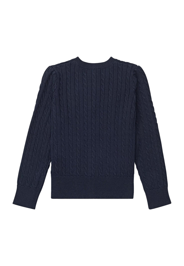 Cardigan neonata Ralph Lauren blu in cotone