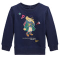 Ralph Lauren felpa blu neonata in cotone