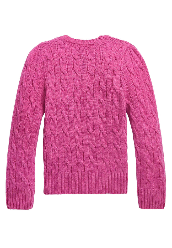 Ralph Lauren maglia rosa bambina in misto cashmere