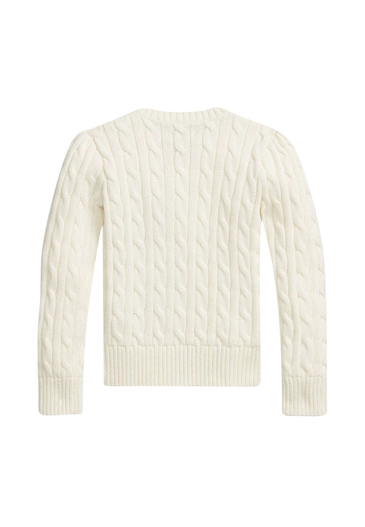 Maglia bambina Ralph Lauren bianca in cotone