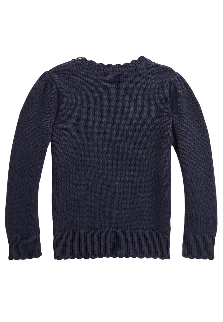 Ralph Lauren maglia blu bambina in cotone