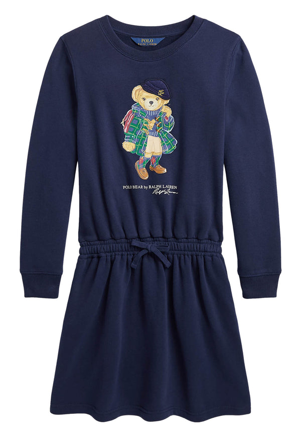 Vestito bambina Ralph Lauren blu in cotone