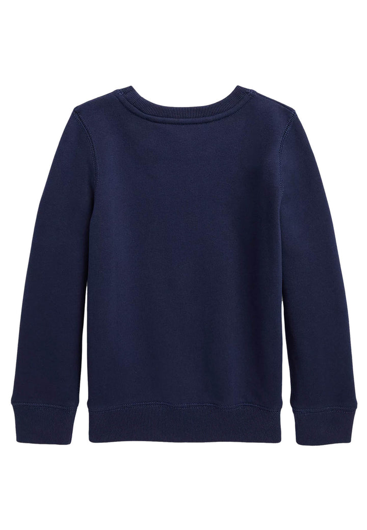 Ralph Lauren felpa blu bambina in cotone