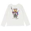 Ralph Lauren t-shirt bear bianca bambina in cotone