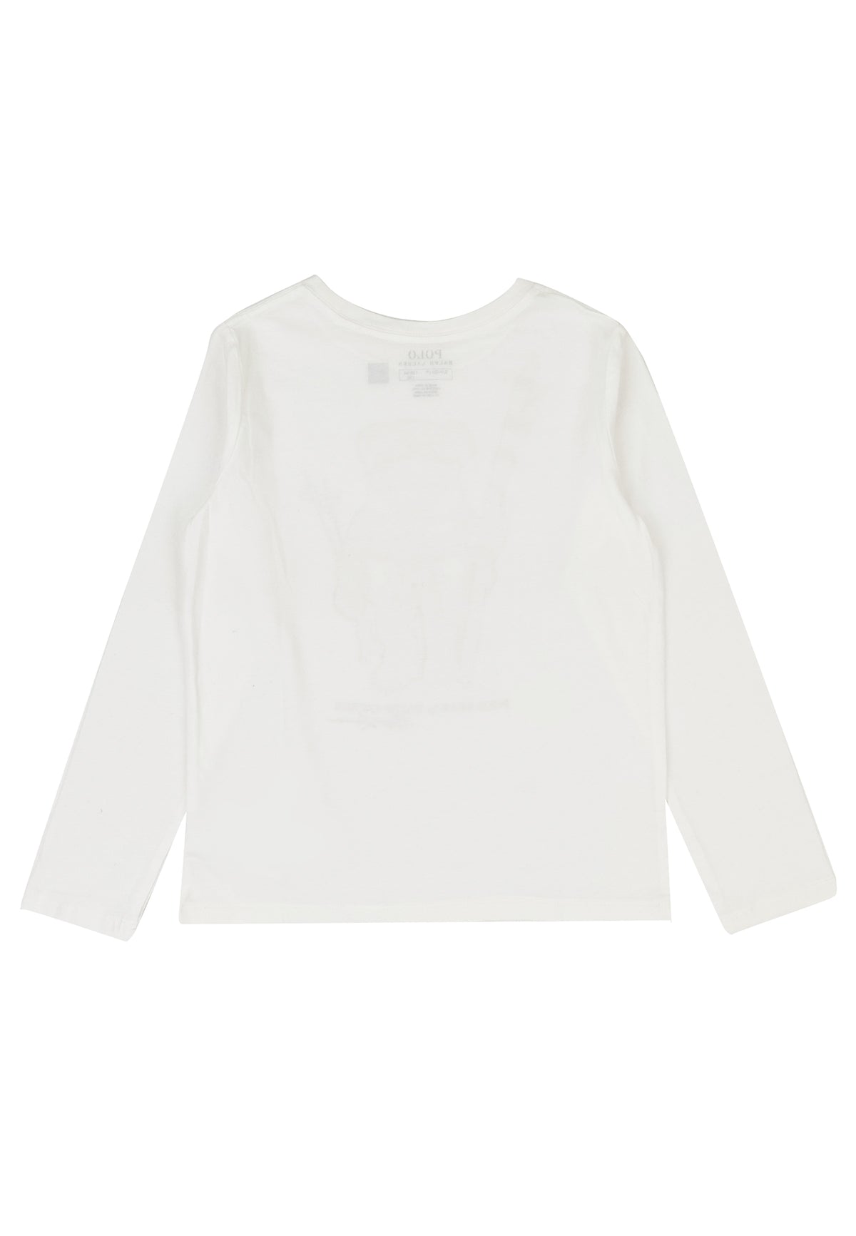 Ralph Lauren t-shirt bear bianca bambina in cotone