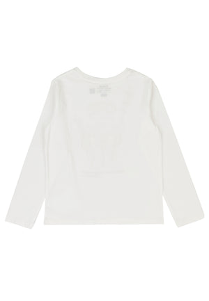 Ralph Lauren t-shirt bear bianca bambina in cotone