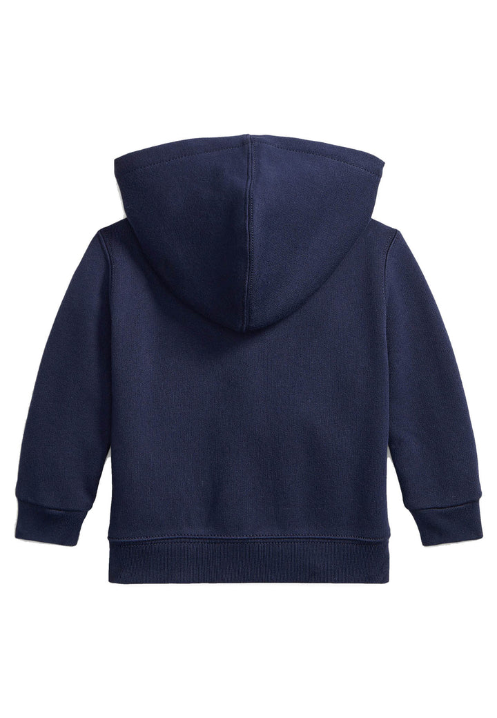 Felpa con cappuccio neonato Ralph Lauren Kids blu in cotone