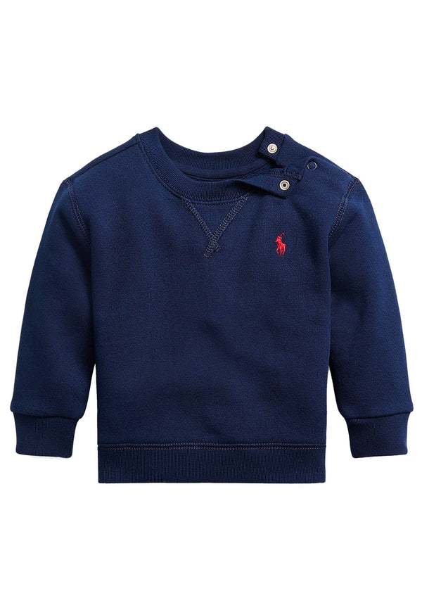 Felpa neonato Ralph Lauren blu in cotone