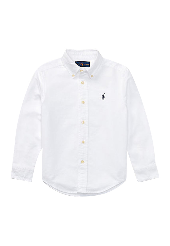 Camicia neonato Ralph Lauren bianca in cotone