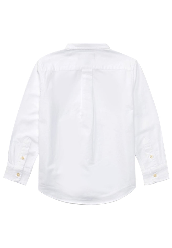 Camicia neonato Ralph Lauren bianca in cotone