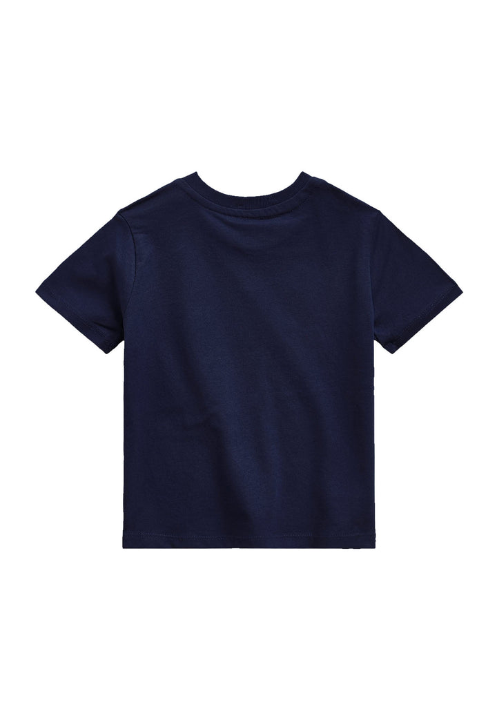 T-shirt neonato Ralph Lauren blu in cotone