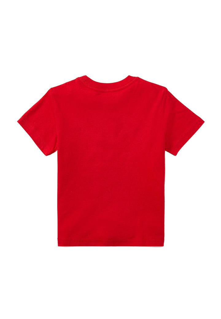 T-shirt neonato Ralph Lauren rossa in cotone