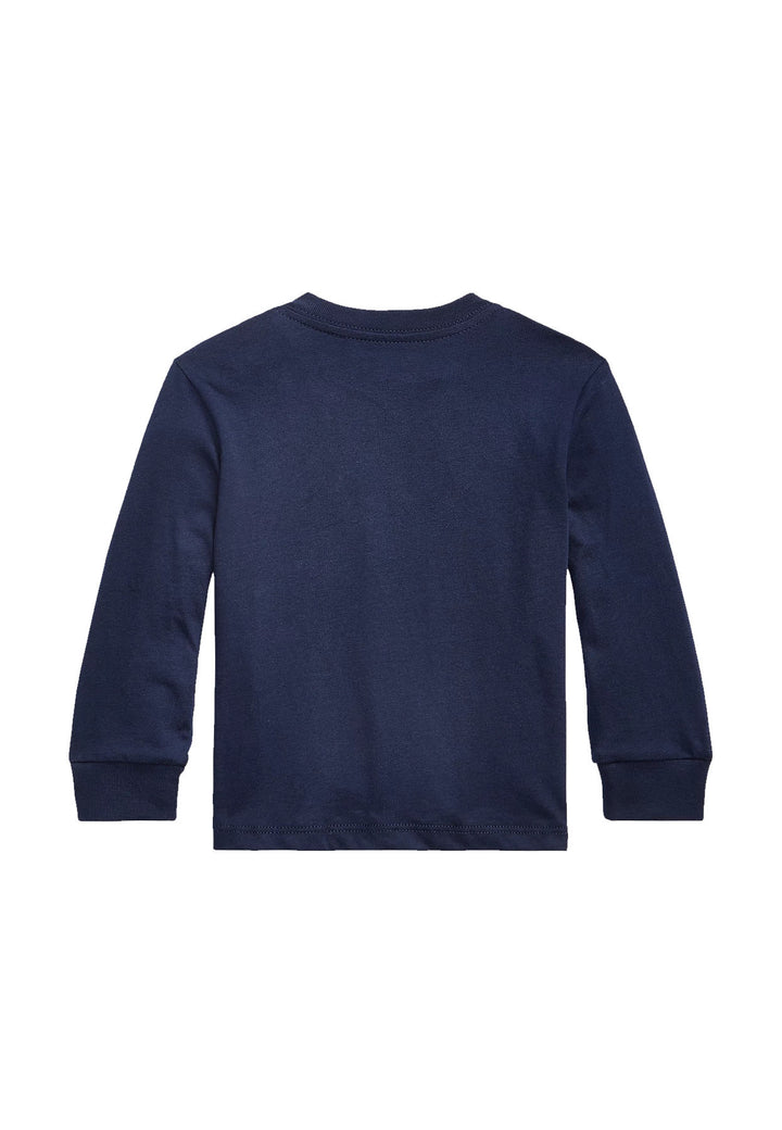 T-shirt neonato Ralph Lauren blu in cotone