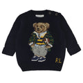 Maglia neonato Ralph Lauren blu in cotone | ViaMonte Shop