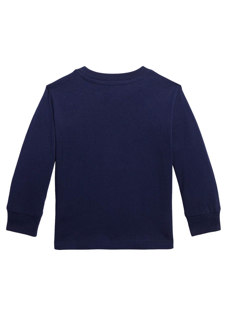 Ralph Lauren t-shirt blu neonato in cotone