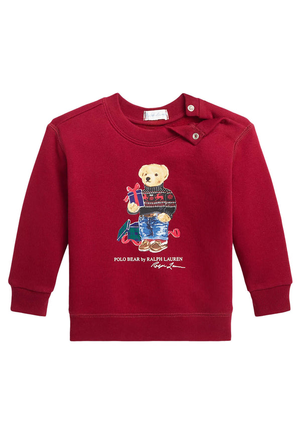 Ralph Lauren felpa rossa neonato in cotone