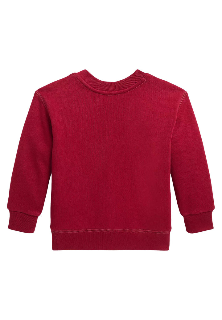 Ralph Lauren felpa rossa neonato in cotone