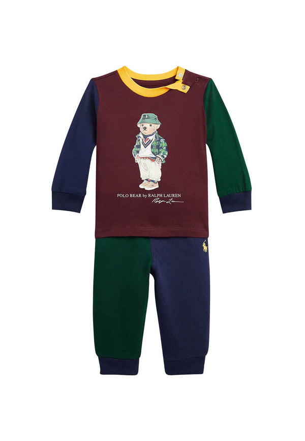 Ralph Lauren tuta multicolor neonato in cotone