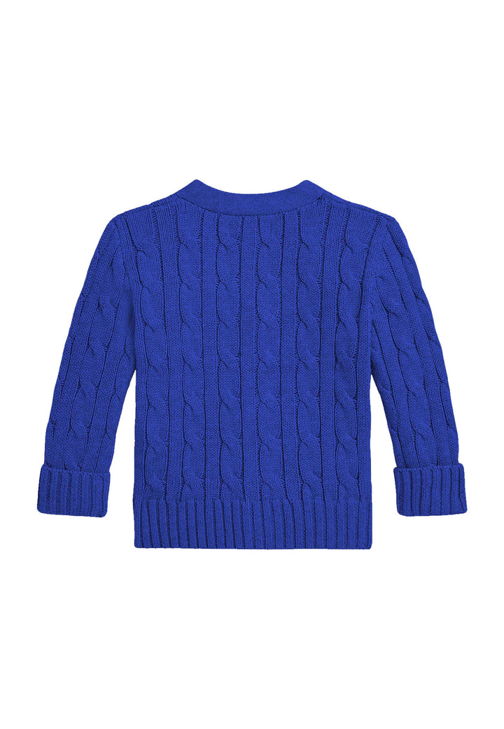Cardigan neonato Ralph Lauren bluette in cotone