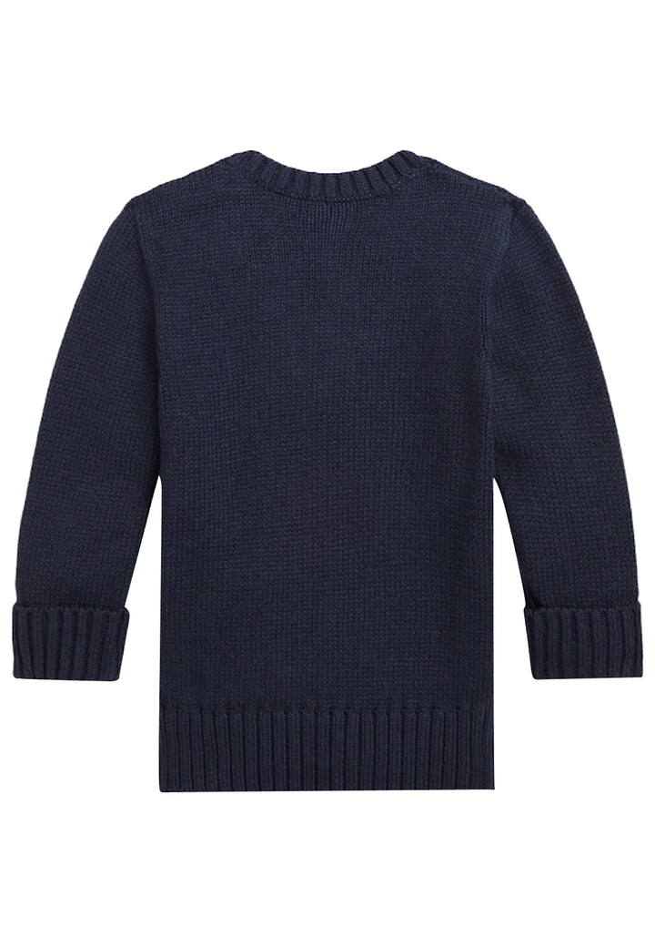 Ralph Lauren maglia blu navy neonato in cotone