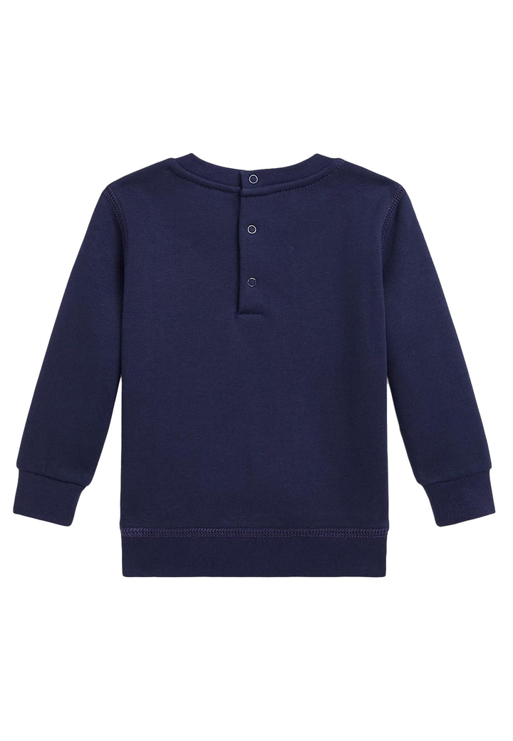 Ralph Lauren felpa blu neonato in cotone