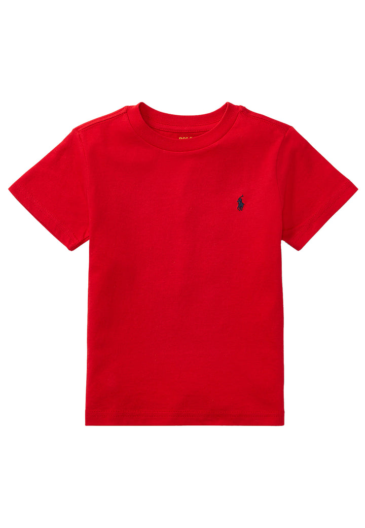 T-shirt bambino Ralph Lauren rossa in cotone