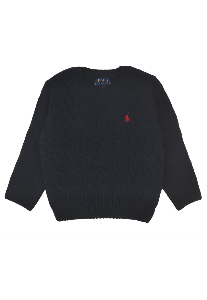 Ralph Lauren maglia blu bambino in misto cashmere