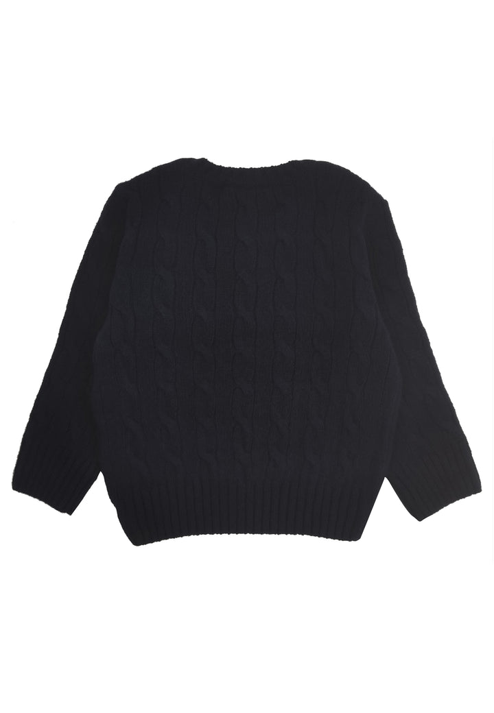 Ralph Lauren maglia blu bambino in misto cashmere