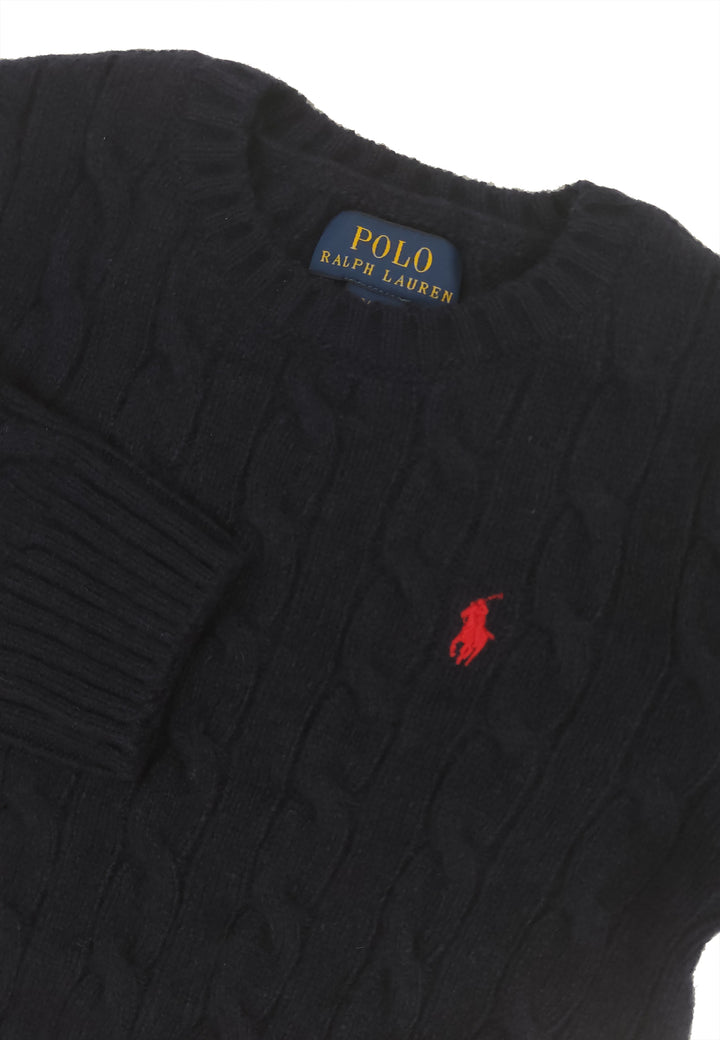 Ralph Lauren maglia blu bambino in misto cashmere