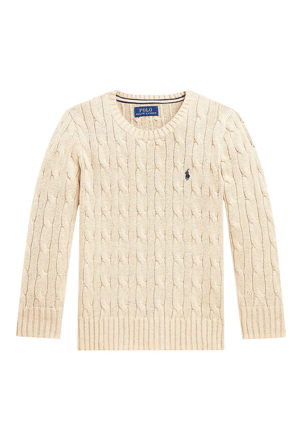 Maglia bambino Ralph Lauren panna in cotone