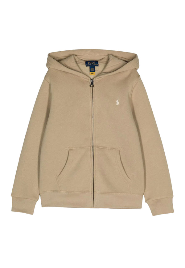 Ralph Lauren felpa beige bambino in cotone