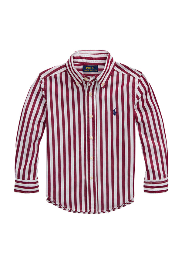 Camicia bambino Ralph Lauren bianca/rossa in cotone