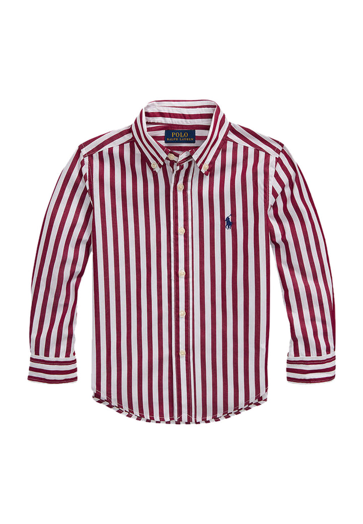 Camicia bambino Ralph Lauren bianca/rossa in cotone