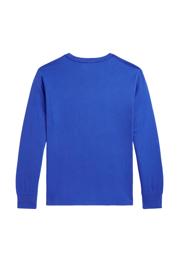 T-shirt bambino Ralph Lauren bluette in cotone