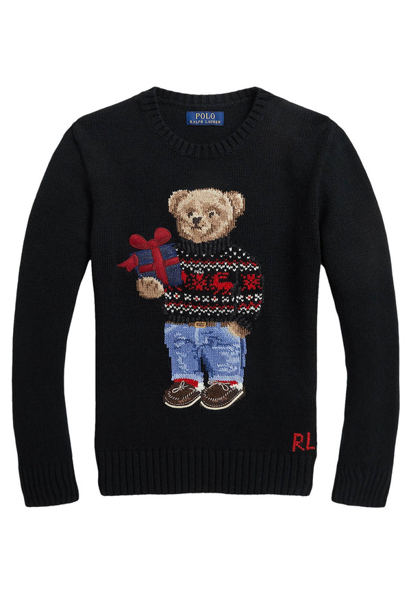 Ralph Lauren Kids maglia nera bambino in cotone