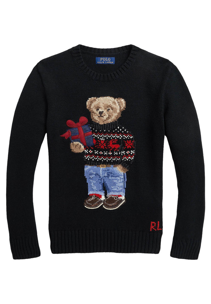 Ralph Lauren Kids maglia nera bambino in cotone