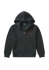 Ralph Lauren Kids felpa con cappuccio nera bambino in cotone